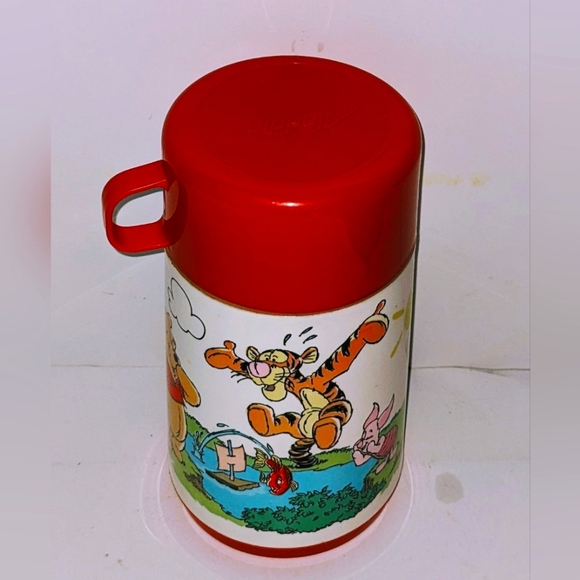 Winnie the Pooh & Friends Lunch Box & Thermos Plastic Red Eeyore Tigger - Picture 5 of 5